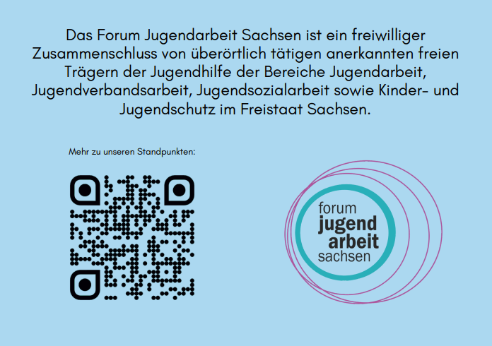 Postkarte mit Motiven rund um das Thema "In Jugend investieren"